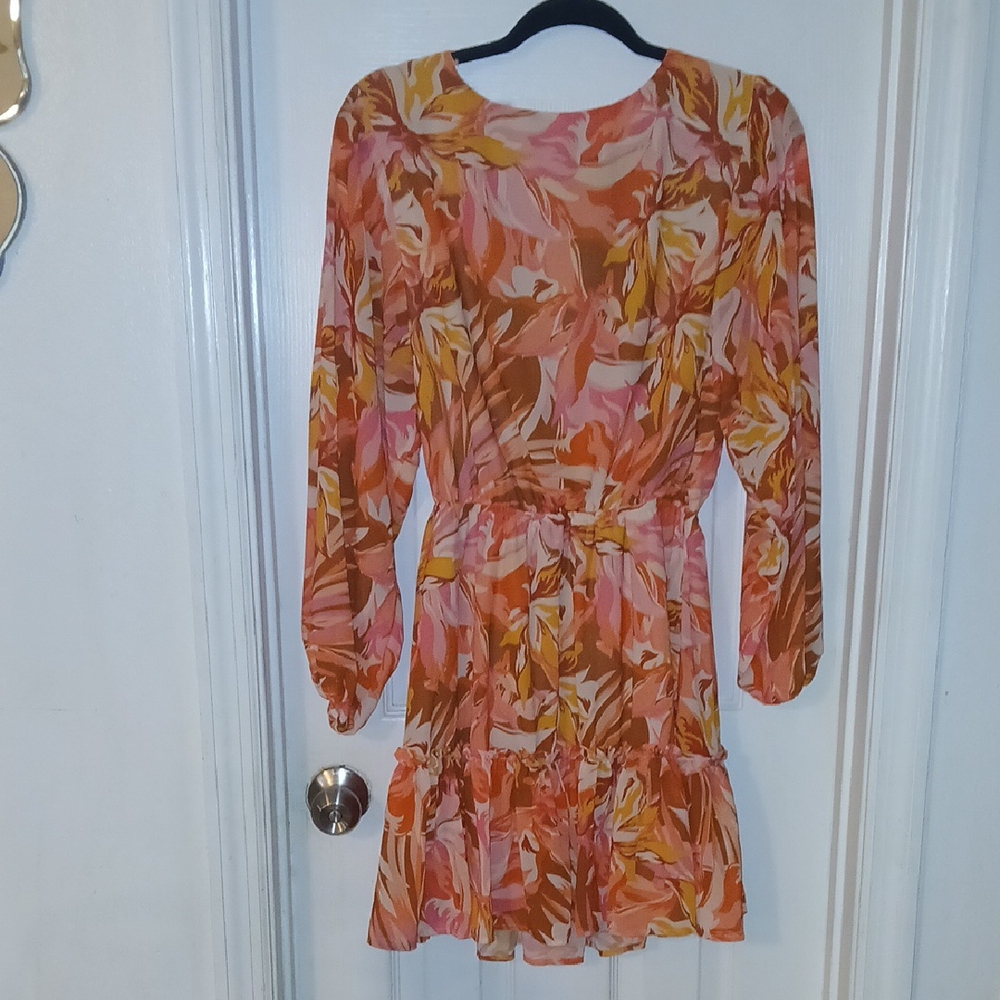 Vibrant Multicolor Long Sleeve Dress